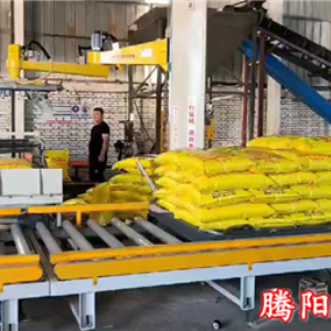 有機肥料立柱碼垛機器人使用現場